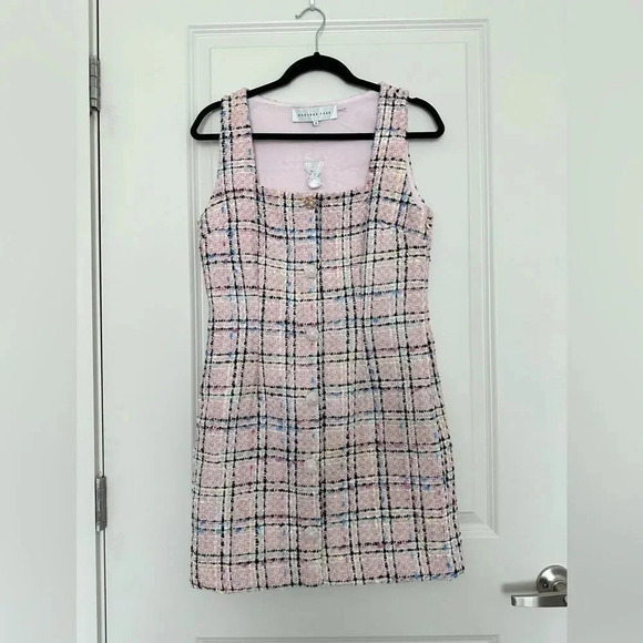 Endless Roses Plaid Tweed Mini Dress Vici & Madison NEW Size Medium - Picture 4 of 16
